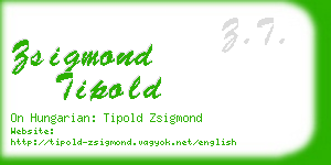 zsigmond tipold business card